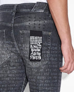 Mens Chitch Krete Sketchy Slim Denim Jeans - Grey
