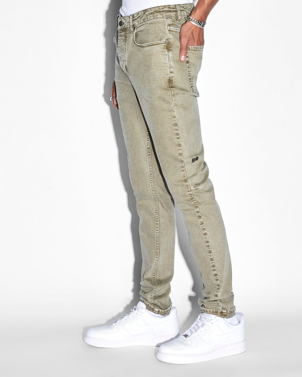 Mens Chitch Outback Slim Denim Jeans - Green