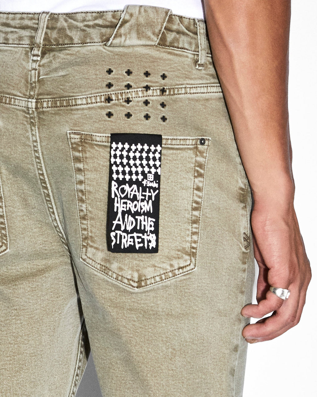 Mens Chitch Outback Slim Denim Jeans - Green