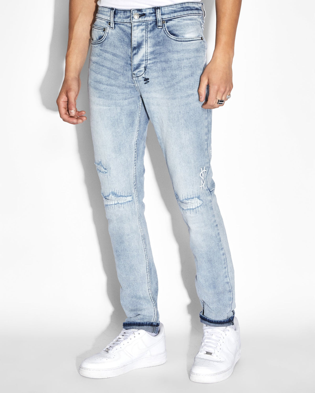 Mens Chitch Philly Dollar Slim Denim Jeans - Denim