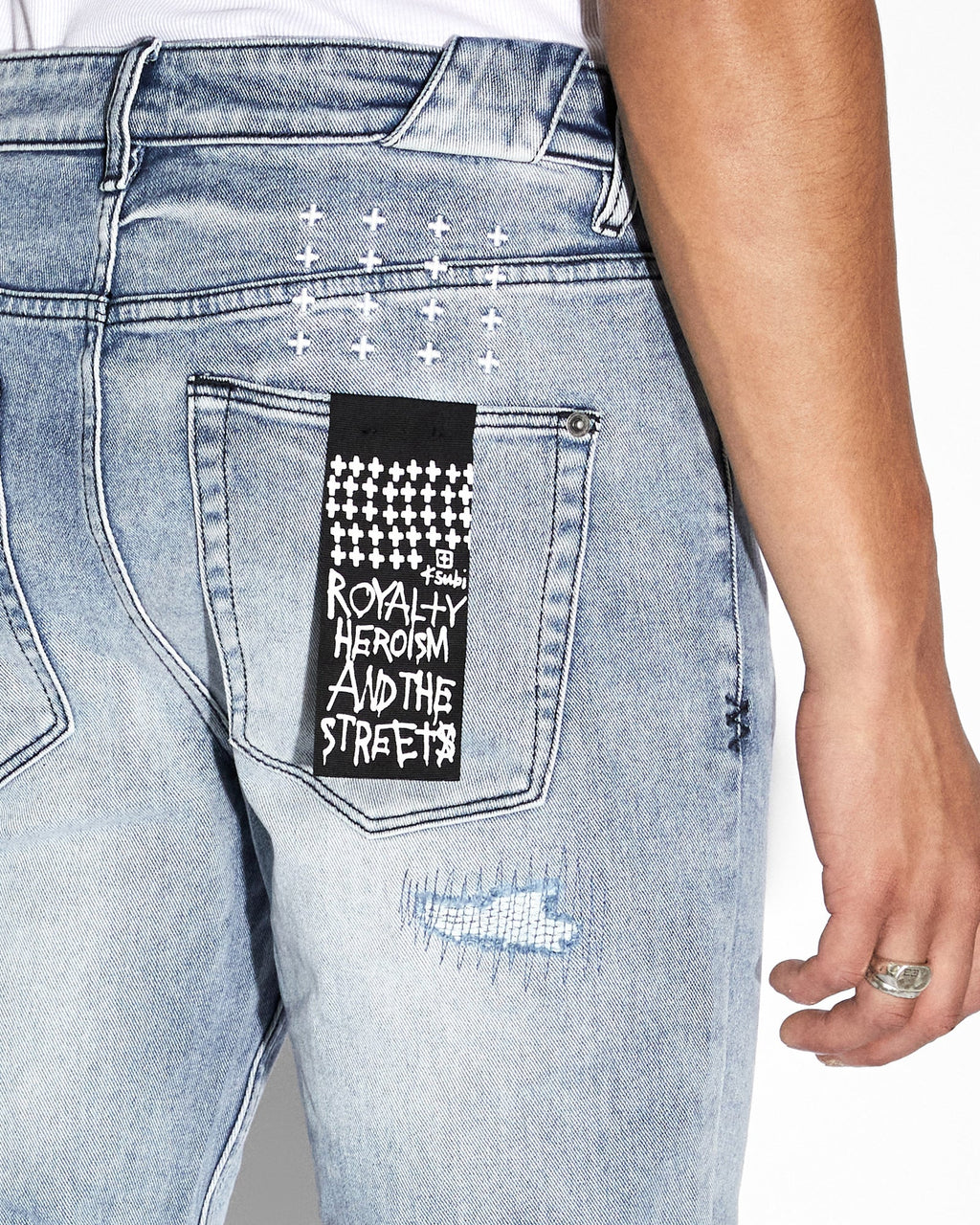 Mens Chitch Philly Dollar Slim Denim Jeans - Denim