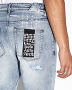 Mens Chitch Philly Dollar Slim Denim Jeans - Denim