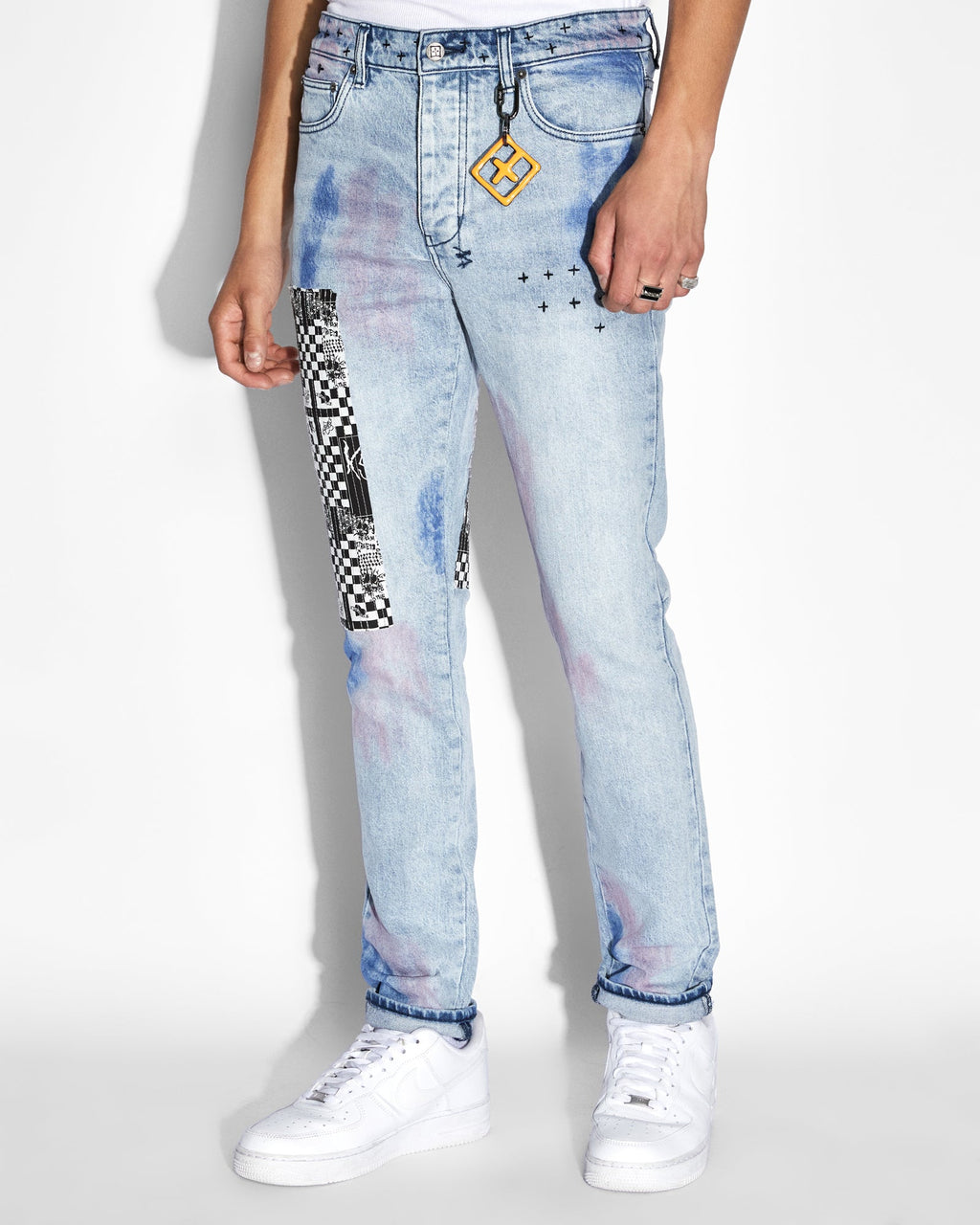 Mens Chitch The Streets Kolor Slim Denim Jeans - Denim
