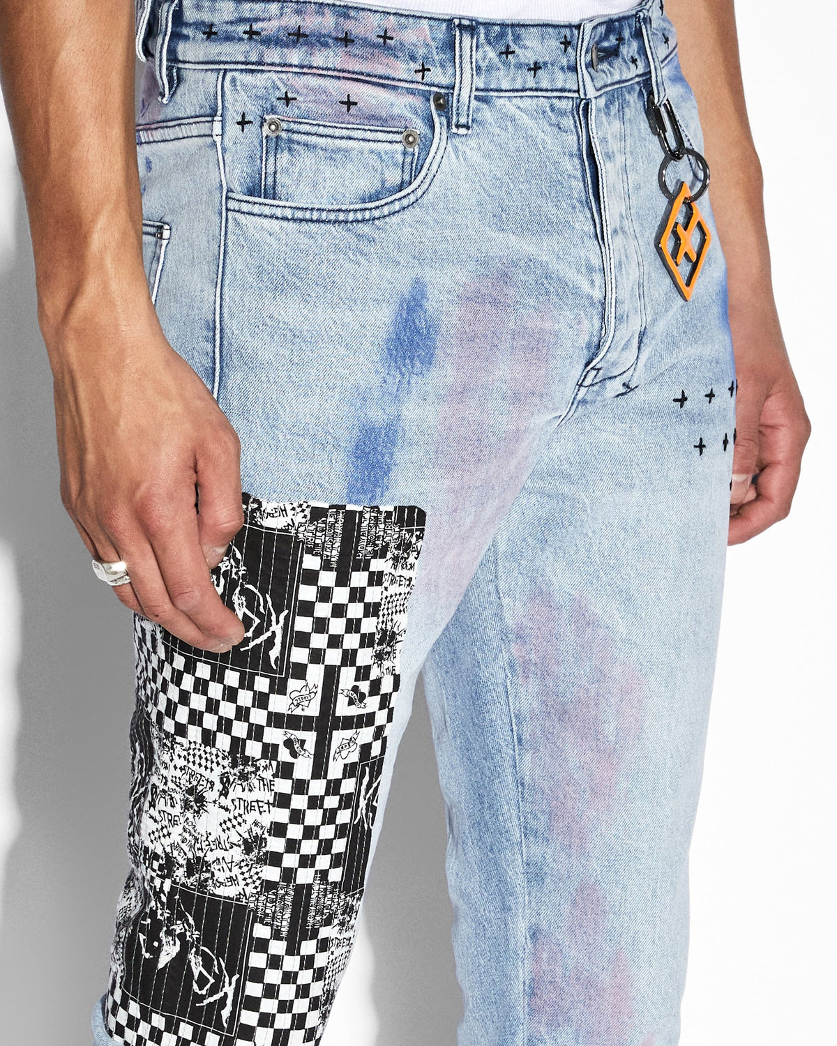 Mens Chitch The Streets Kolor Slim Denim Jeans - Denim