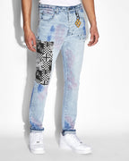 Mens Chitch The Streets Kolor Slim Denim Jeans - Denim