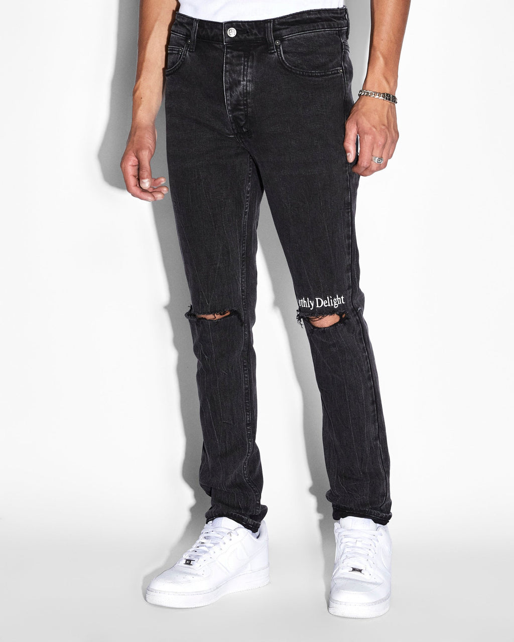 Mens Chitch Unearthly Slim Denim Jeans - Black