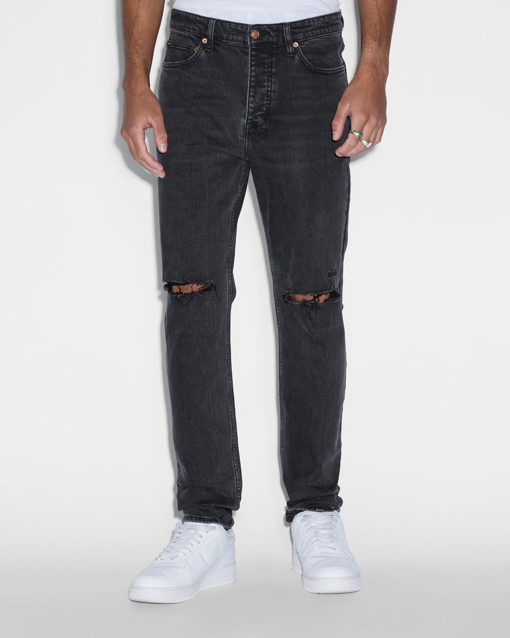 Mens Chitch All Hands Slim Denim Jeans - Black