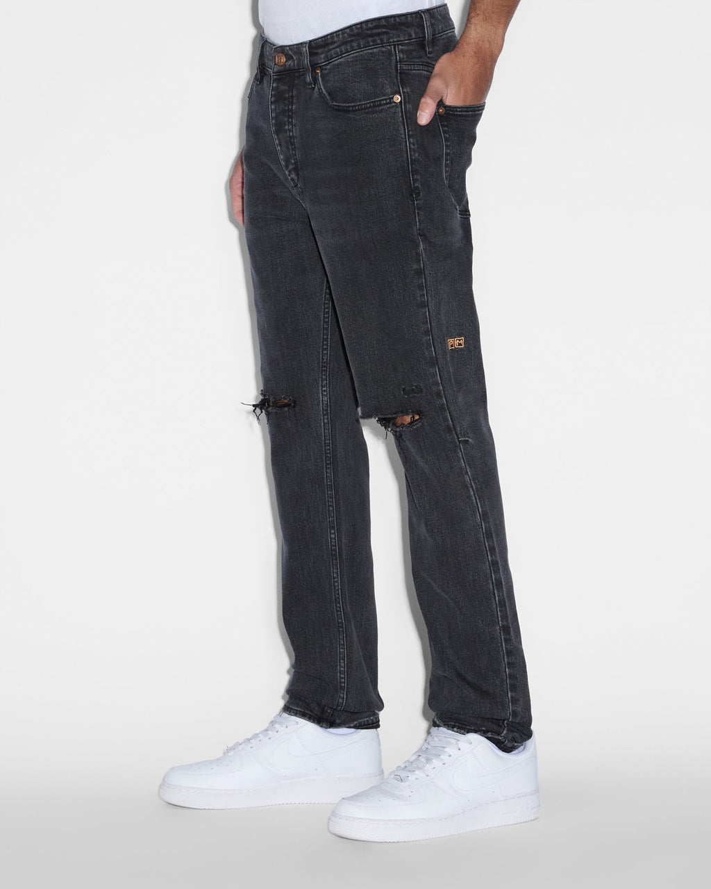 Mens Chitch All Hands Slim Denim Jeans - Black