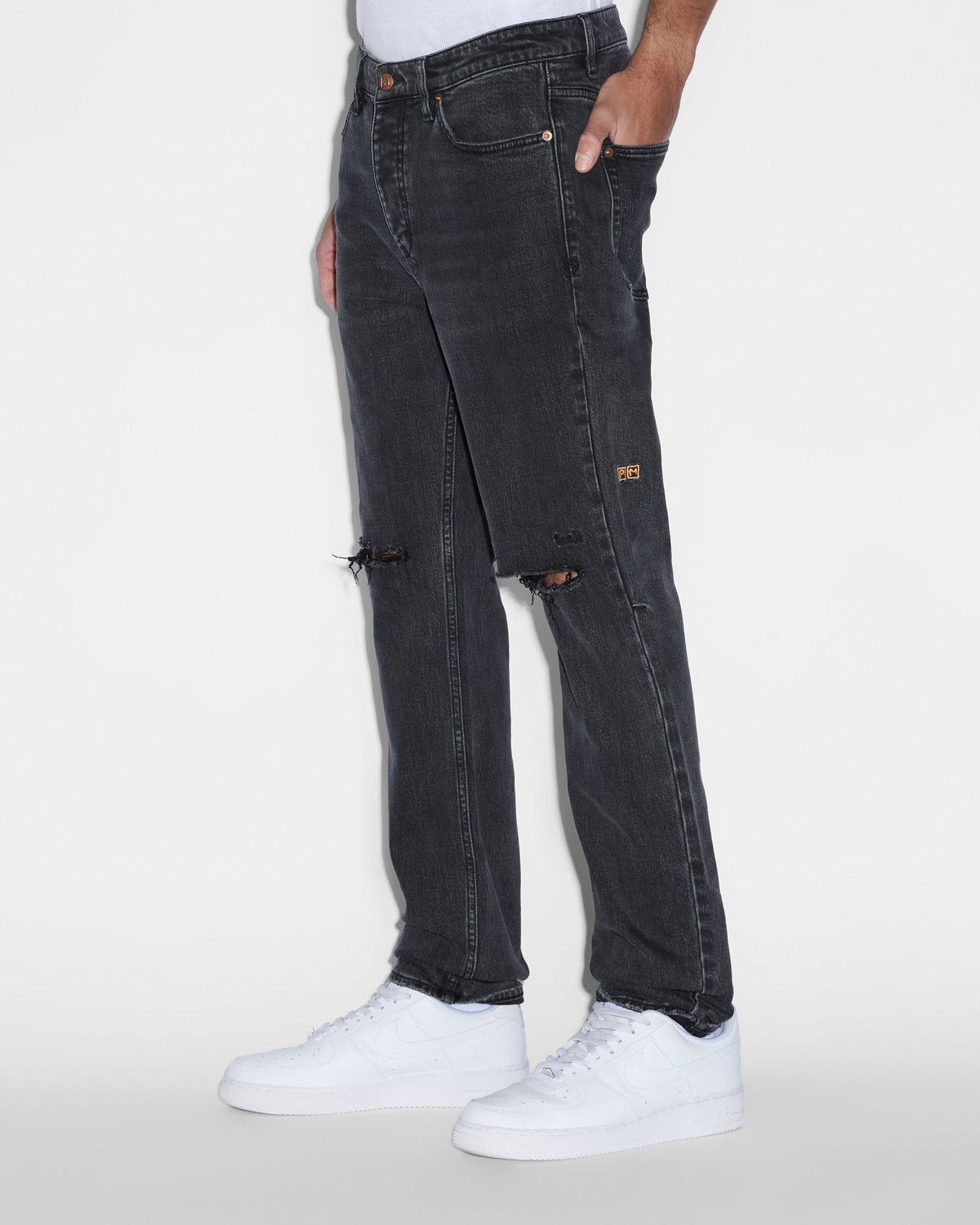Mens Chitch All Hands Slim Denim Jeans - Black