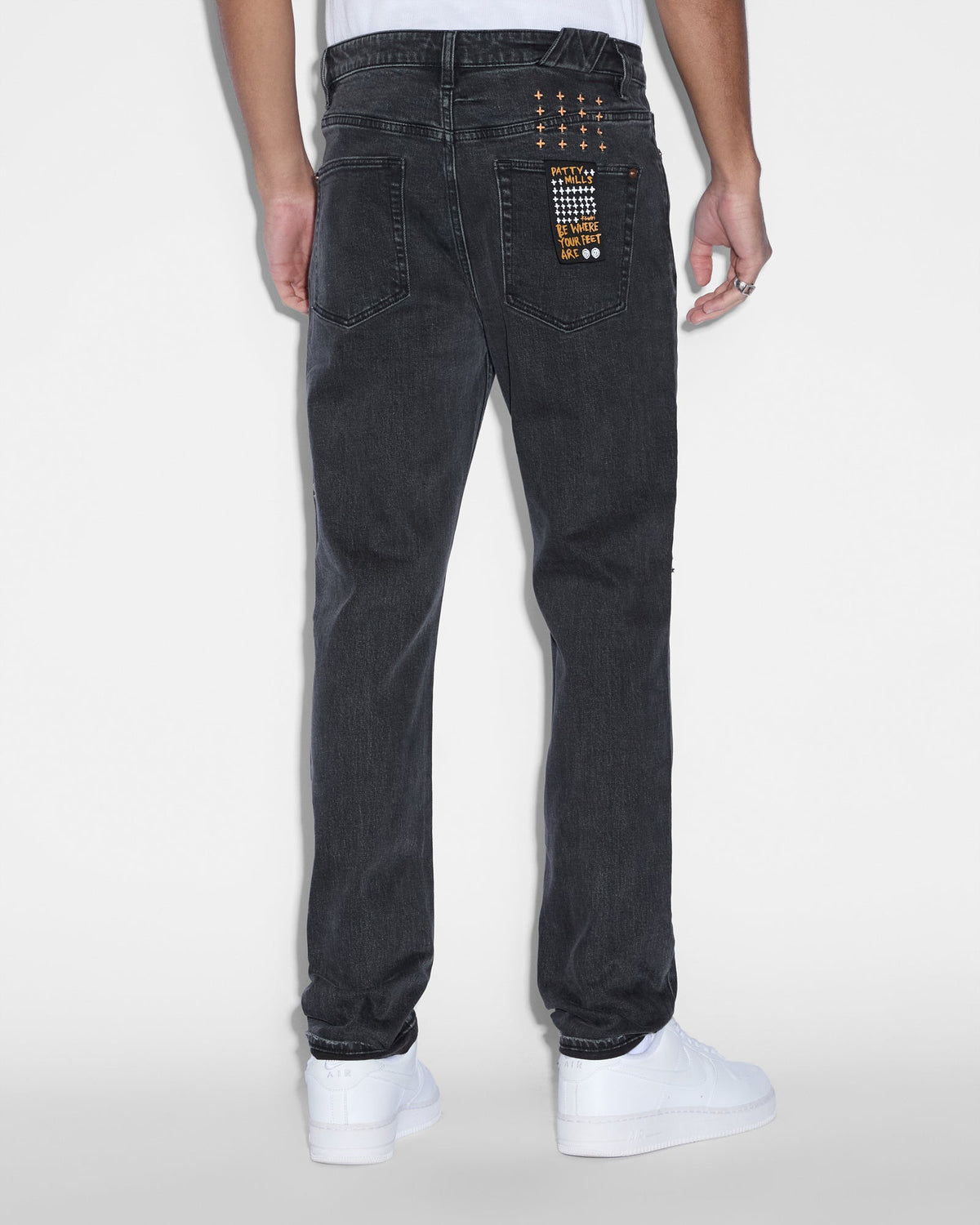 Mens Chitch All Hands Slim Denim Jeans - Black