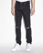 Mens Chitch Kraftwork Black Slim Denim Jeans - Black