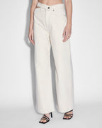 Womens Strider Dettached Jean Ecru Wide Denim Jeans - White