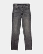Mens Hazlow Black Metal Straight Denim Jeans - Black