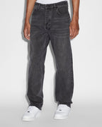 Mens Hazlow Black Metal Straight Denim Jeans - Black