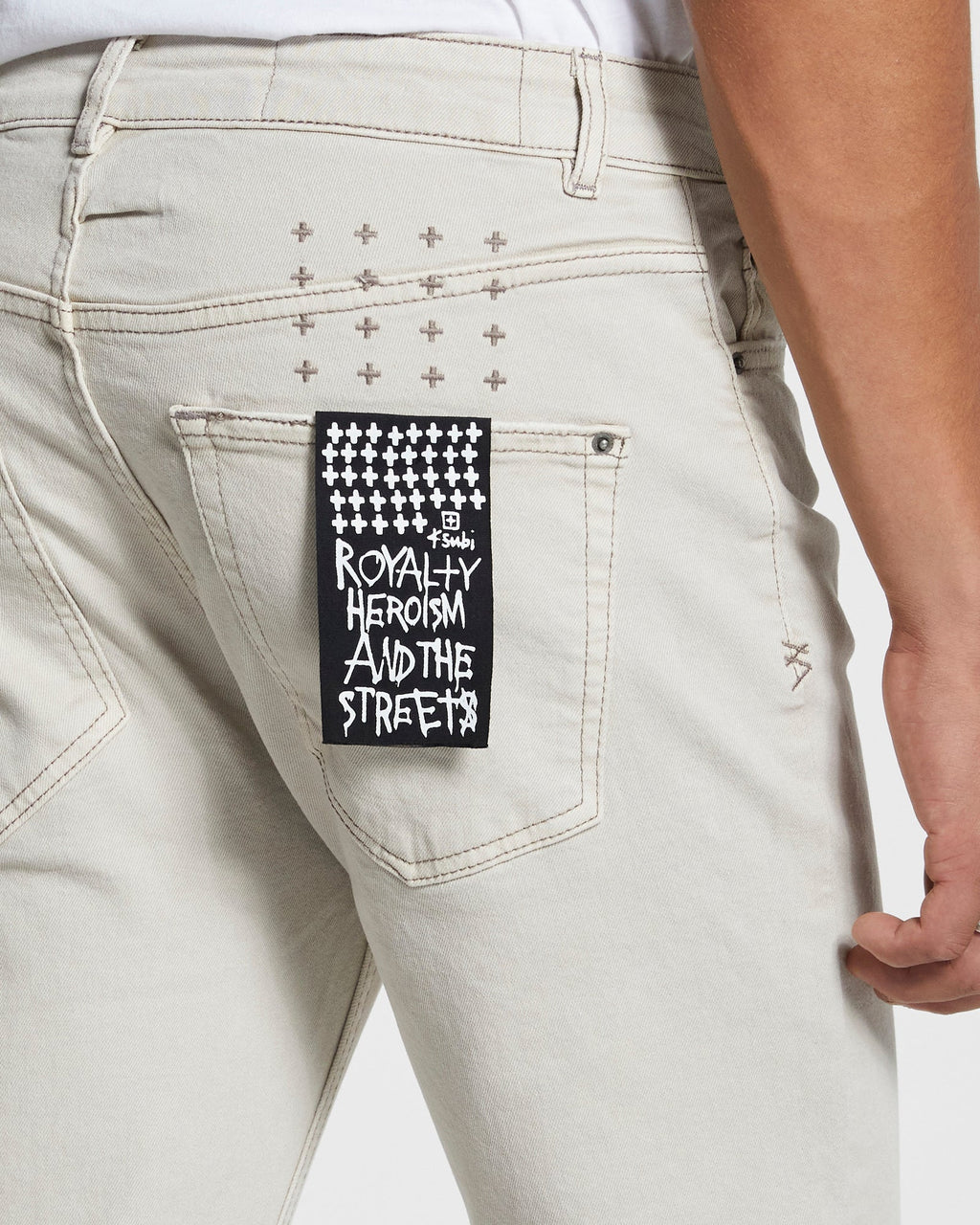 Mens Hazlow Antike Straight Denim Jeans - Tan