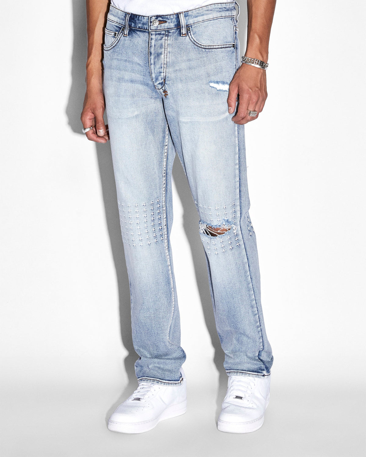 Mens Hazlow Enjoy Straight Denim Jeans - Denim