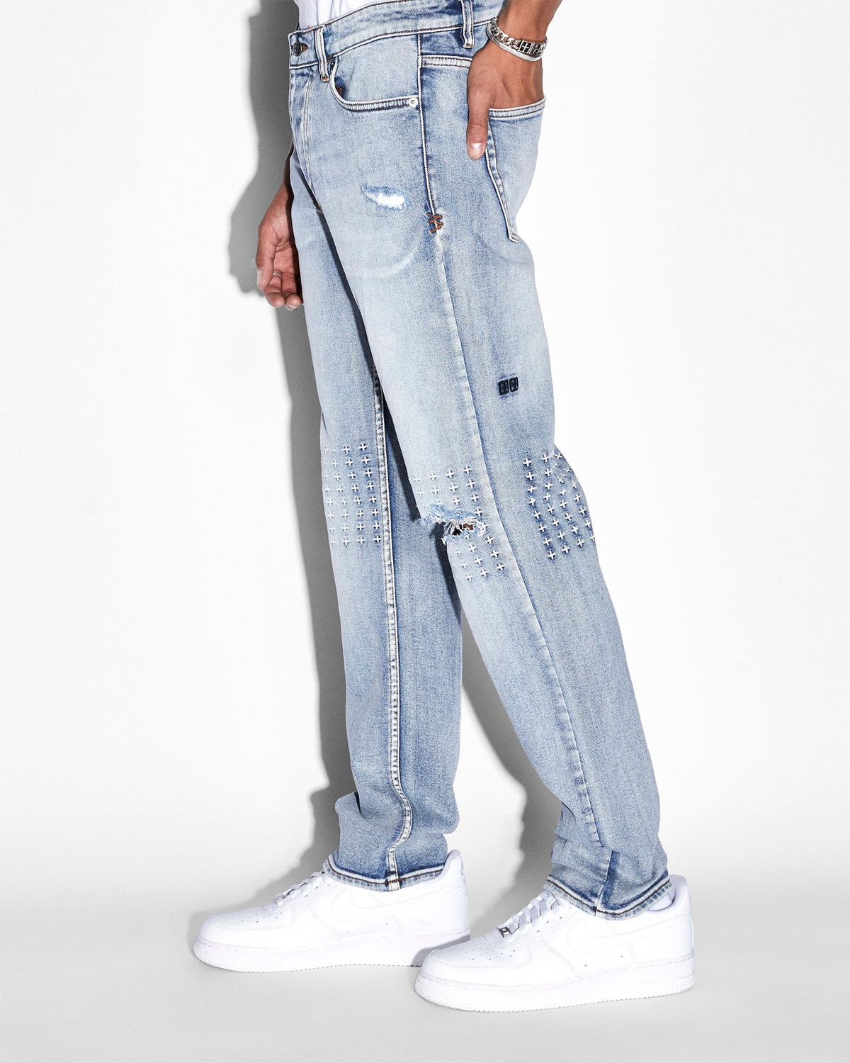 Mens Hazlow Enjoy Straight Denim Jeans - Denim