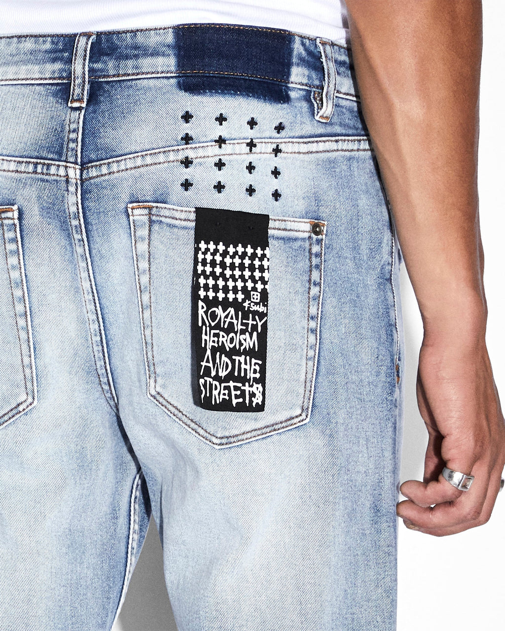 Mens Hazlow Enjoy Straight Denim Jeans - Denim