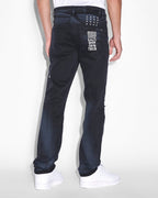Mens Hazlow Ghosted Angels Straight Denim Jeans - Black