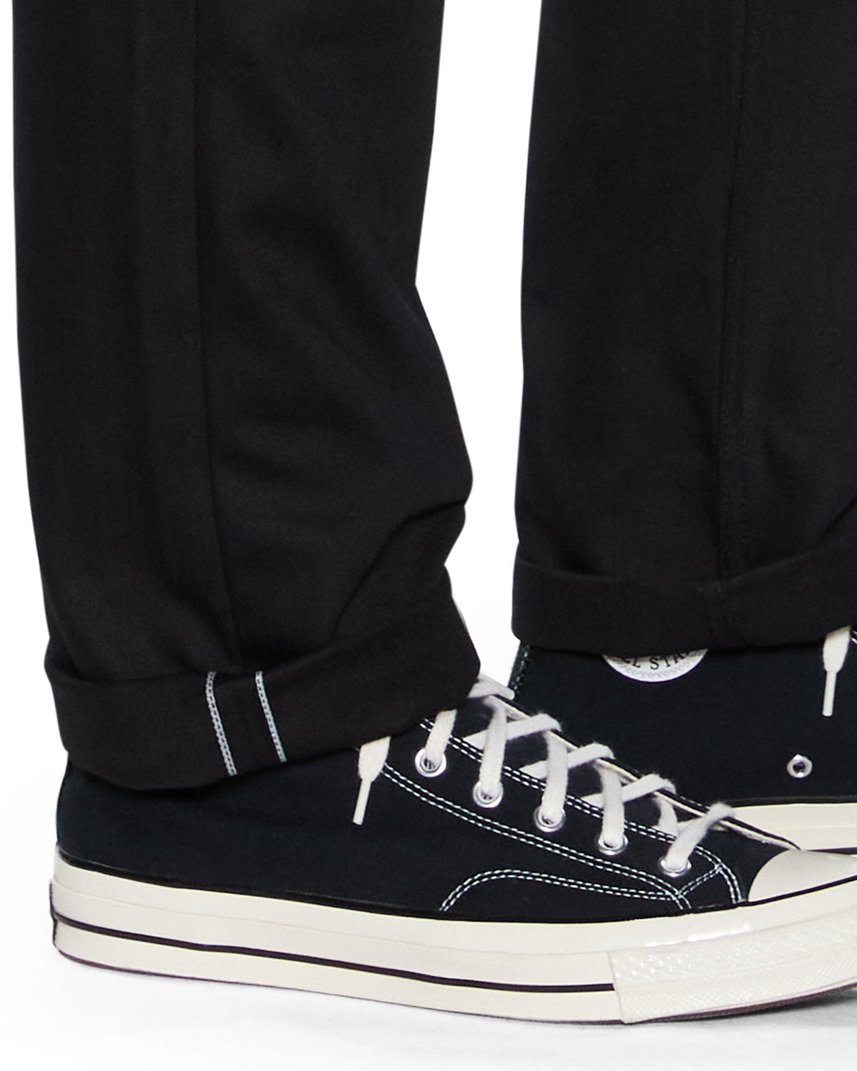 Mens Hazlow Selvedge Raw Black Straight Denim Jeans - Black