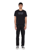 Mens Hazlow Selvedge Raw Black Straight Denim Jeans - Black