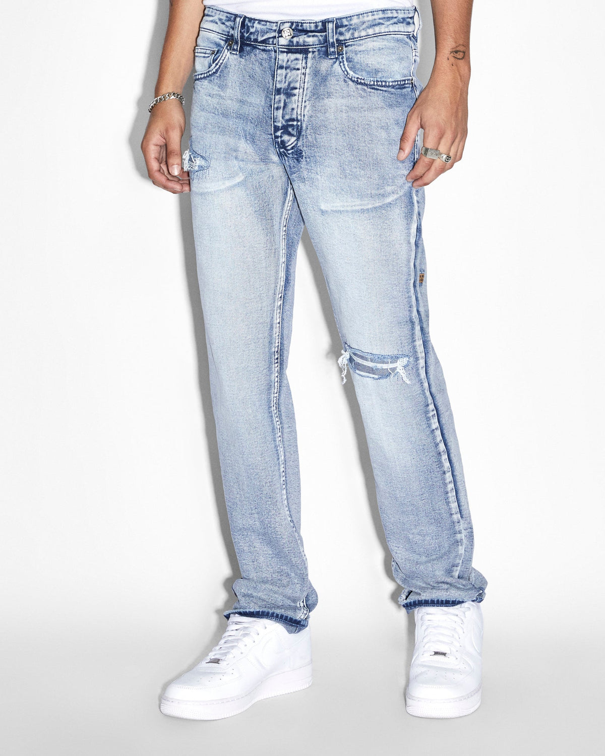 Mens Hazlow Rekovery Straight Denim Jeans - Denim