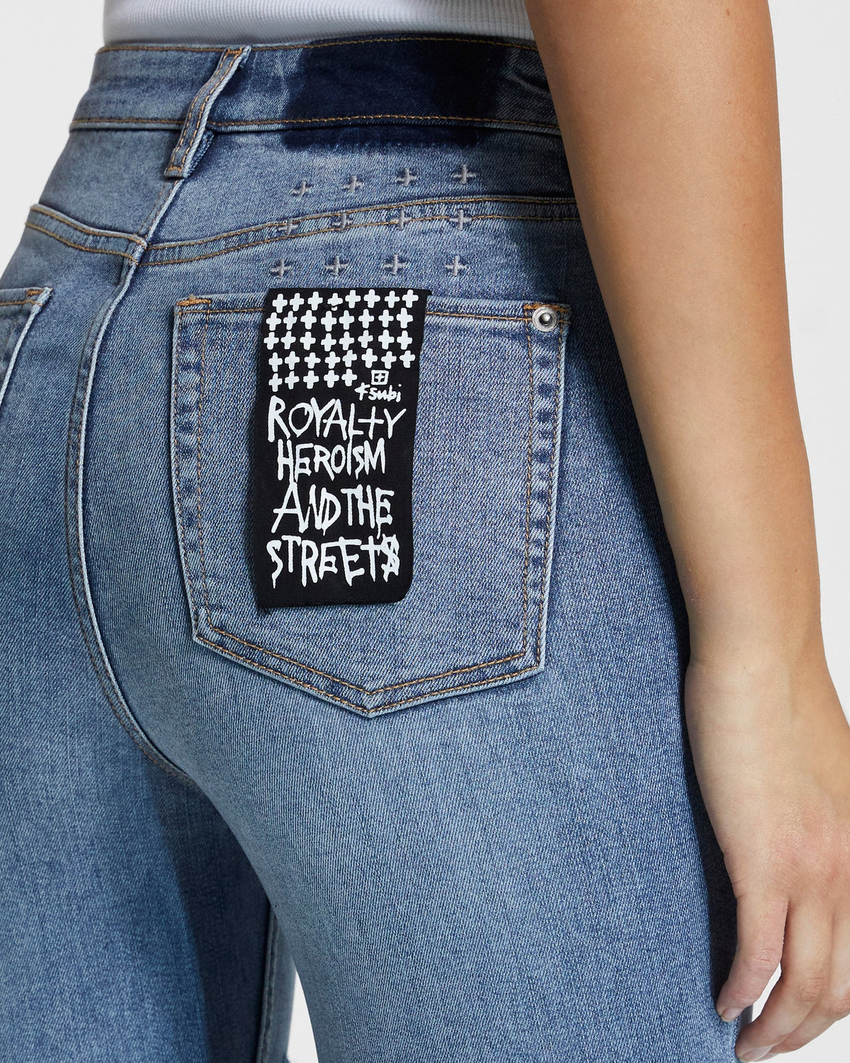 Womens Hi N Wasted Exposed Haven Skinny Denim Jeans - Denim