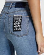 Womens Hi N Wasted Exposed Haven Skinny Denim Jeans - Denim