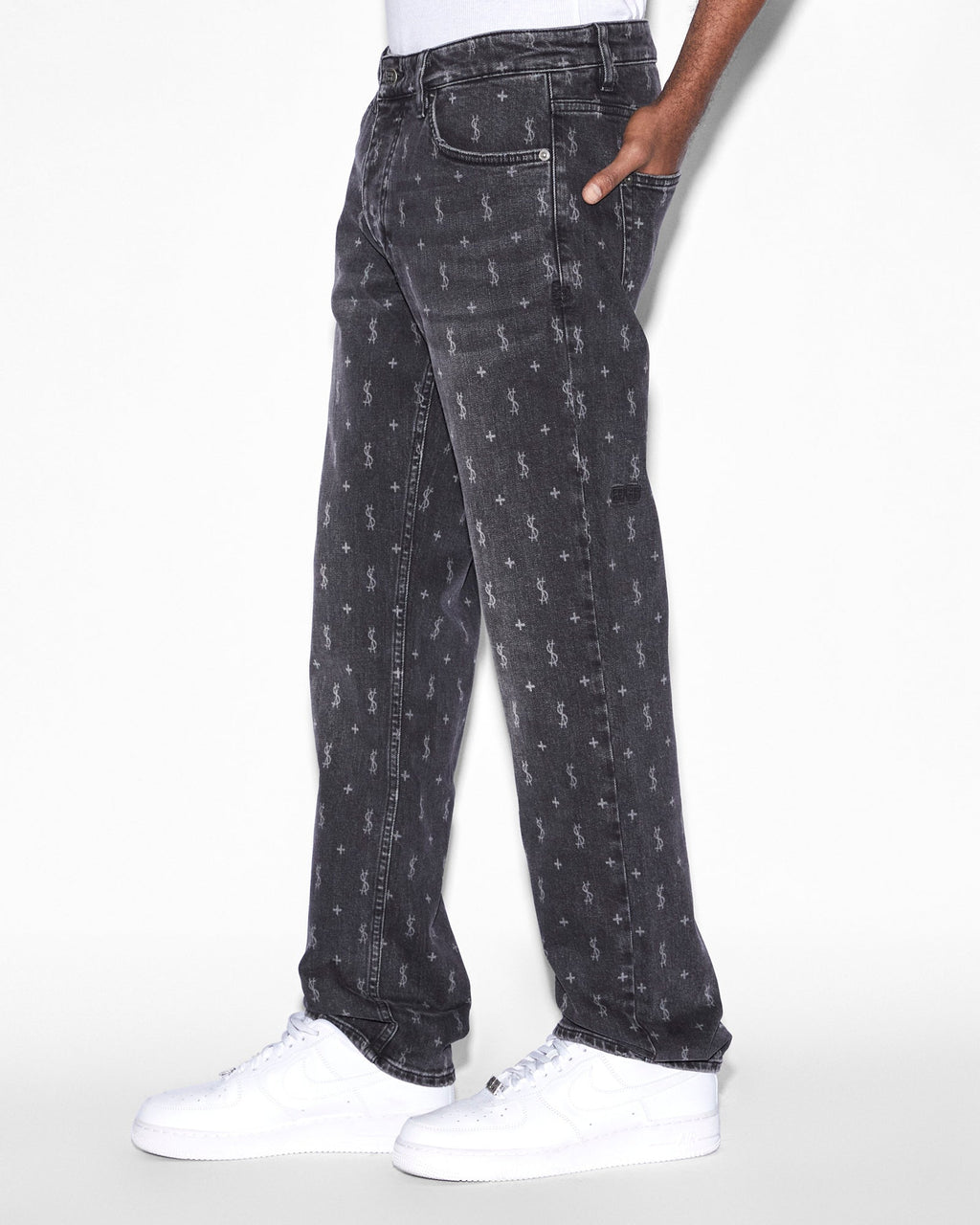 Mens Hazlow Allstar Straight Denim Jeans - Black