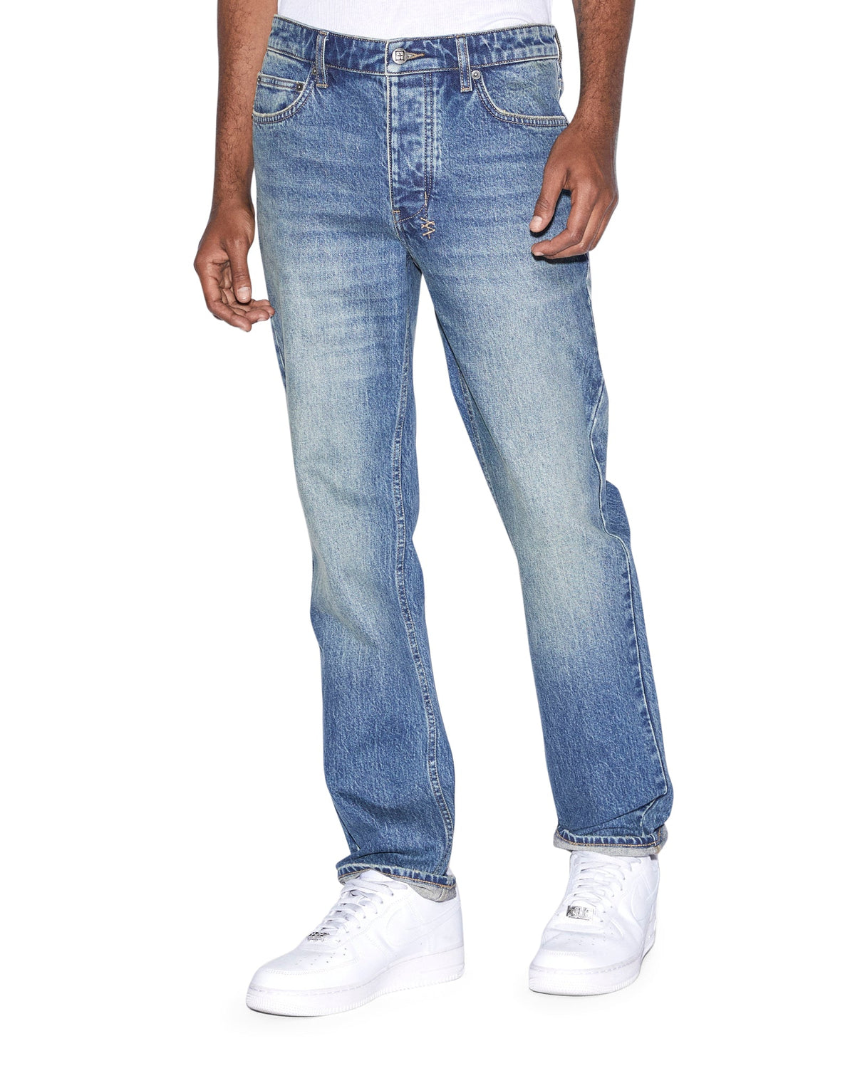 Mens Hazlow Chronicle Straight Denim Jeans - Denim