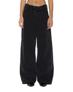 Womens Ksuper Flip Noir Baggy Denim Jeans - Black