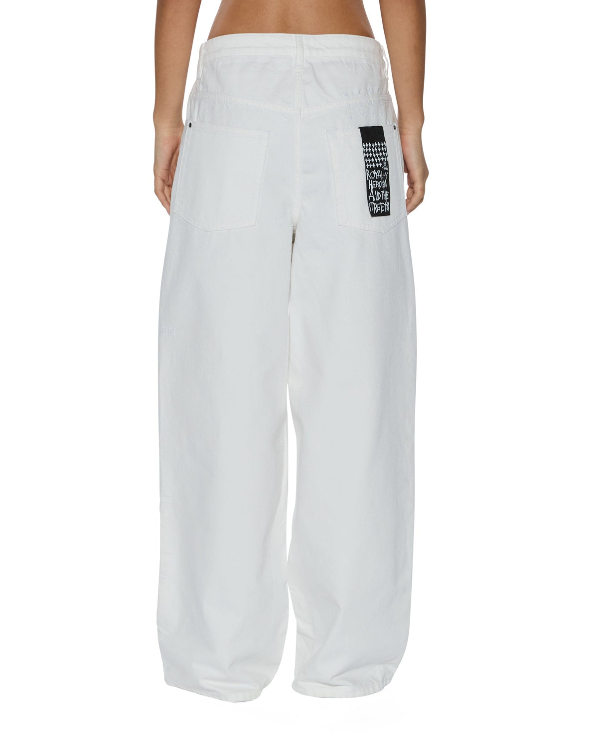 Womens Ksuper Fly Baggy Denim Jeans - White