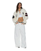Womens Ksuper Fly Baggy Denim Jeans - White
