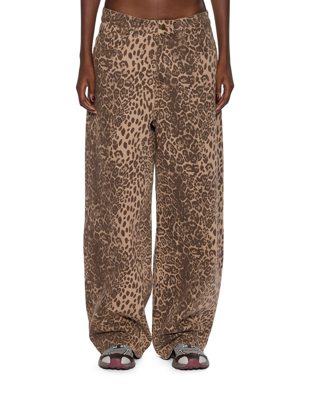 Womens Ksuper Leo Baggy Denim Jeans - Multi Colour