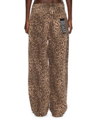 Womens Ksuper Leo Baggy Denim Jeans - Multi Colour