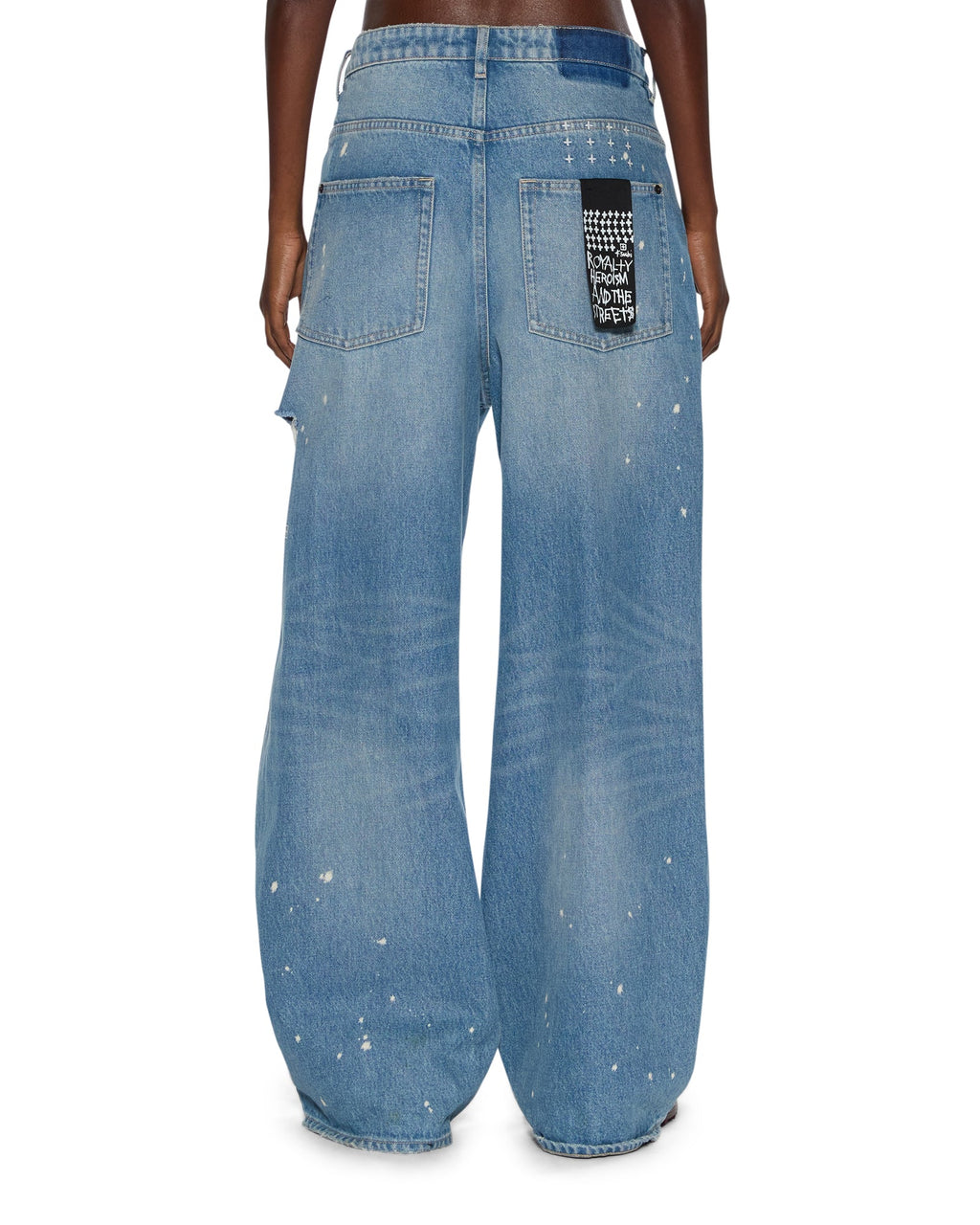 Womens Ksuper Surge Trashed Baggy Denim Jeans - Denim