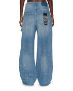 Womens Ksuper Surge Trashed Baggy Denim Jeans - Denim