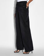 Womens Low Rider Twilight Relaxed Denim Jeans - Black