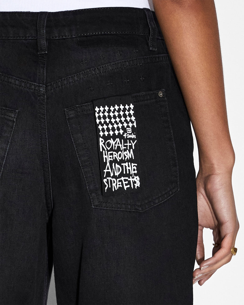 Womens Low Rider Twilight Relaxed Denim Jeans - Black