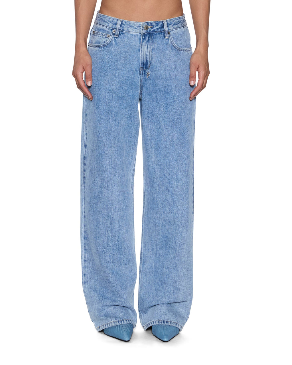 Womens Low Rider Authentik Baggy Denim Jeans - Denim
