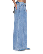 Womens Low Rider Authentik Baggy Denim Jeans - Denim
