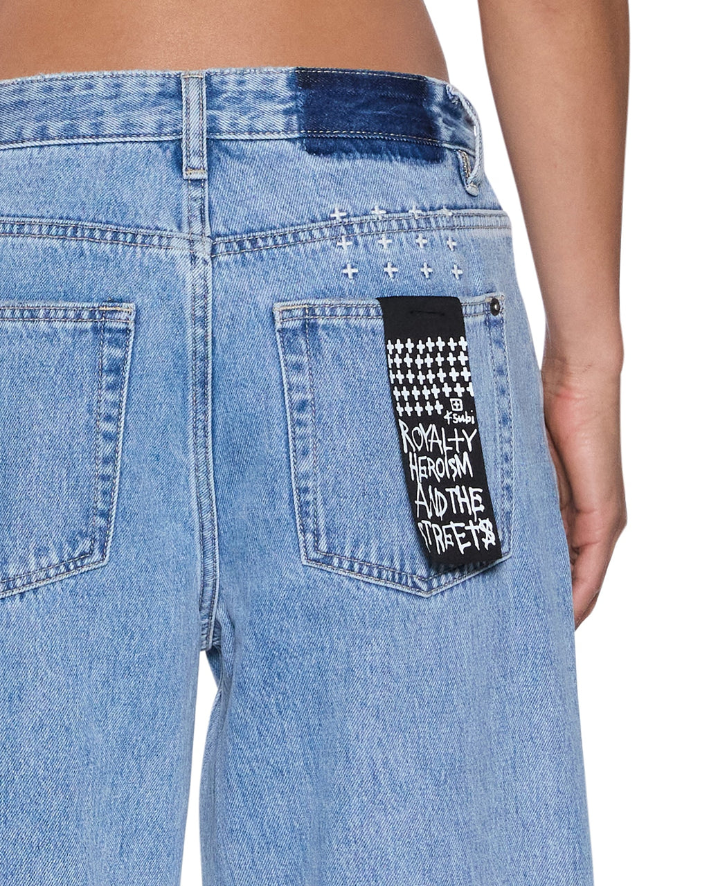 Womens Low Rider Authentik Baggy Denim Jeans - Denim