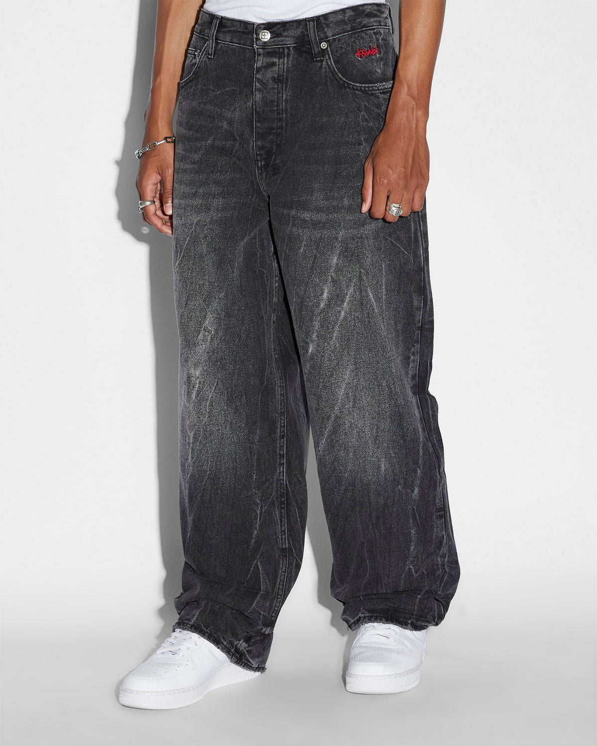 Mens Maxx Conspiracy Baggy Denim Jeans - Black