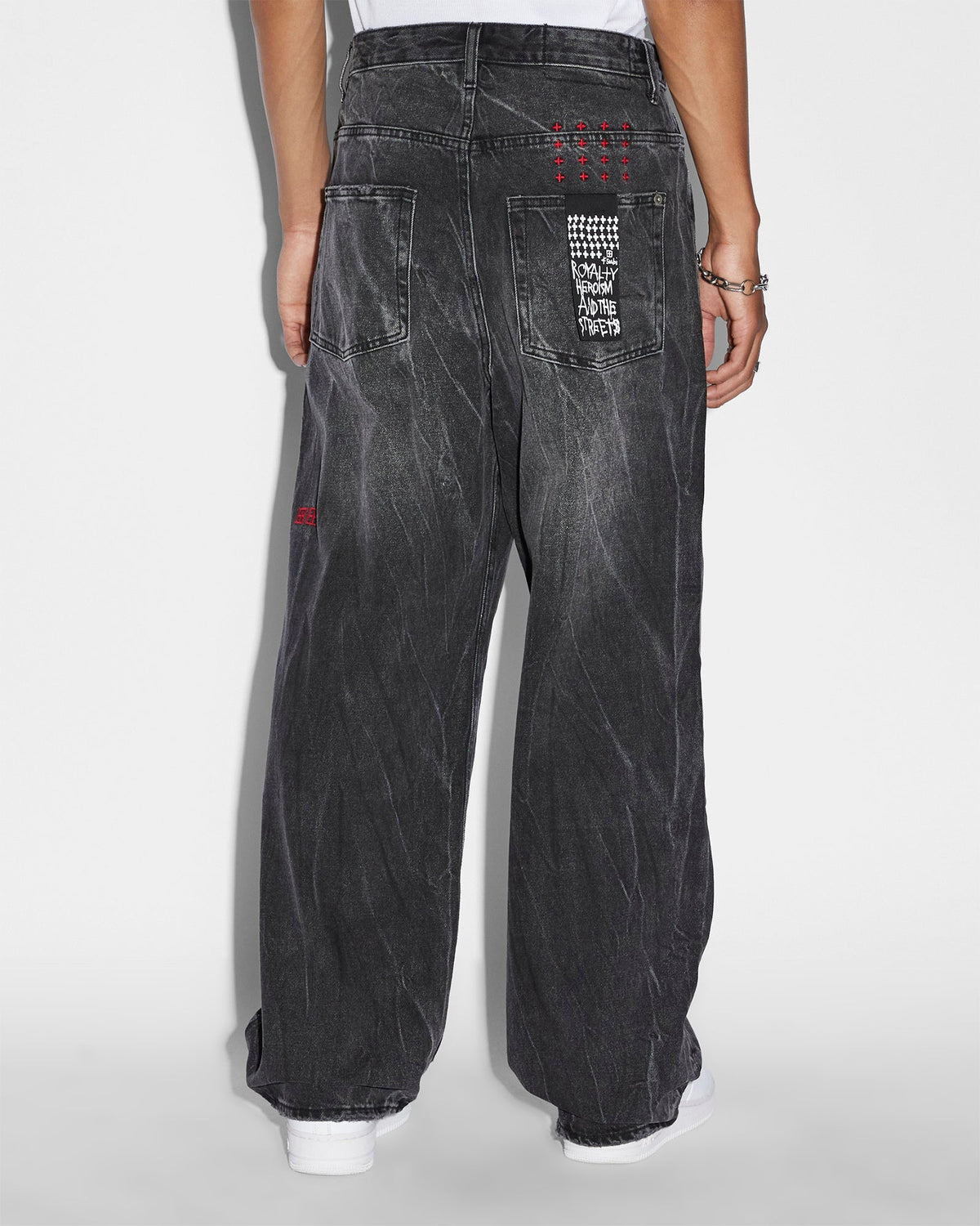 Mens Maxx Conspiracy Baggy Denim Jeans - Black