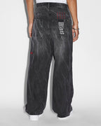 Mens Maxx Conspiracy Baggy Denim Jeans - Black