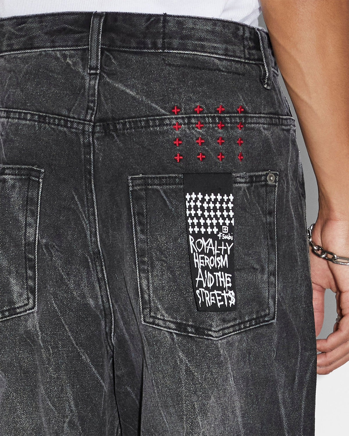 Mens Maxx Conspiracy Baggy Denim Jeans - Black