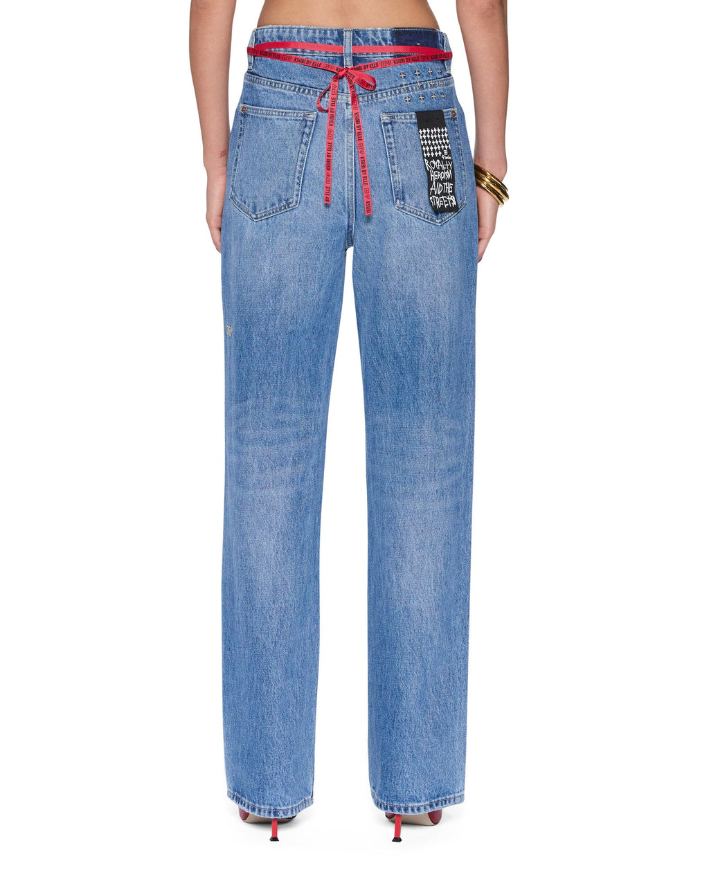 Womens Icon Jean Frenchie Blue Straight Denim Jeans - Denim