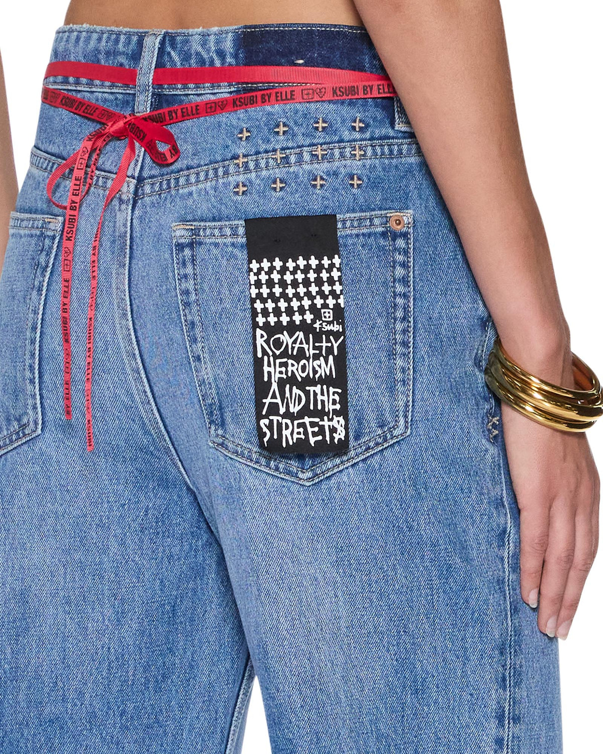 Womens Icon Jean Frenchie Blue Straight Denim Jeans - Denim