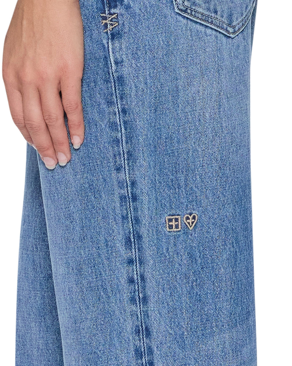 Womens Icon Jean Frenchie Blue Straight Denim Jeans - Denim