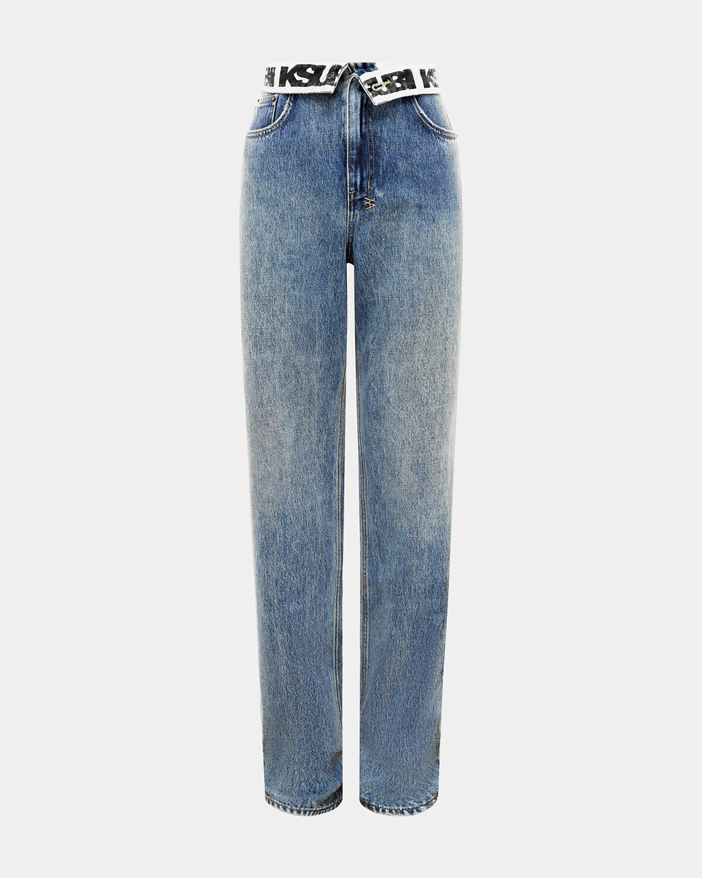 Womens Playback Flipped Overkast Straight Denim Jeans - Denim